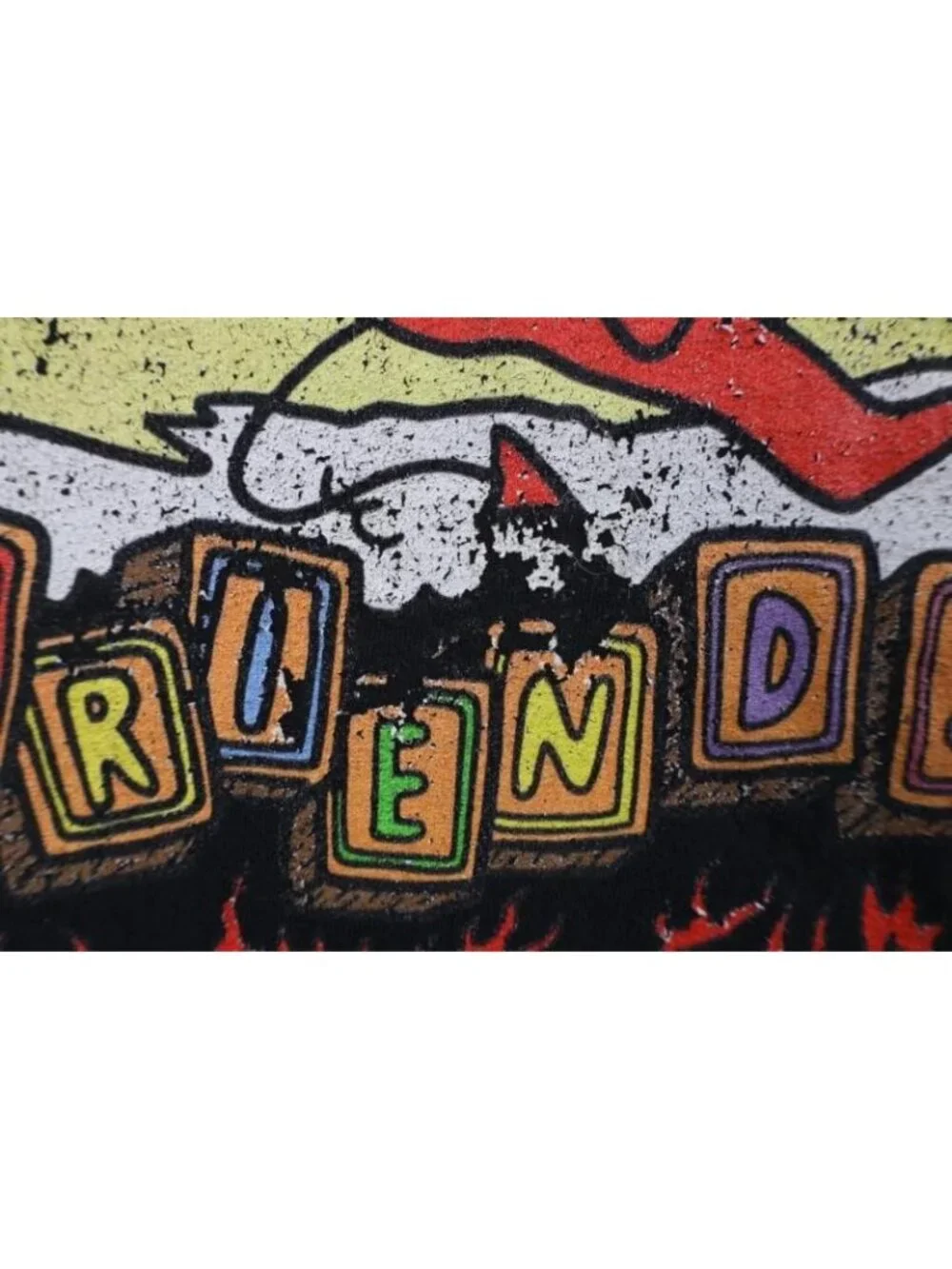 Vintage Y2K Streetwear Mens XL Faded God Devil Friends Till The End T-Shirt